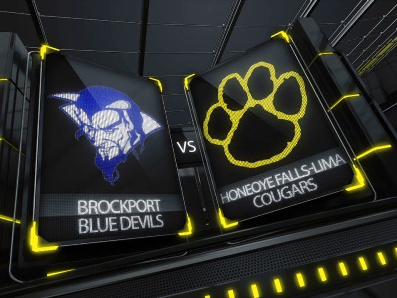 Varsity Boys Basketball: Brockport Blue Devils @ HF-L Cougars 1/20/15